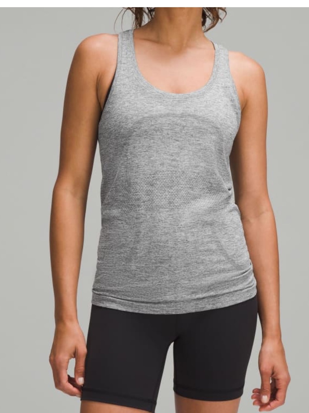 lululemon athletica Swiftly Tech Heather Gray Racerback Tank, size 4